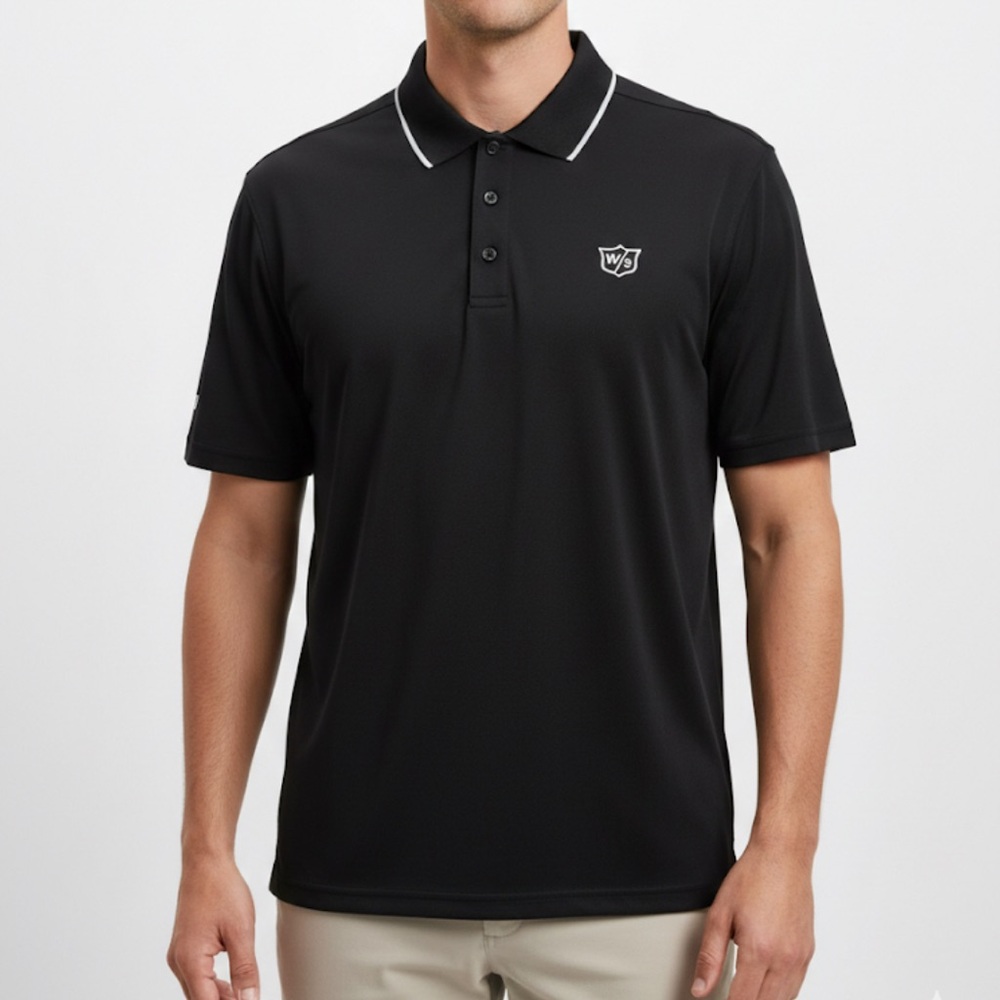 Wilson Black Polo with White Trim